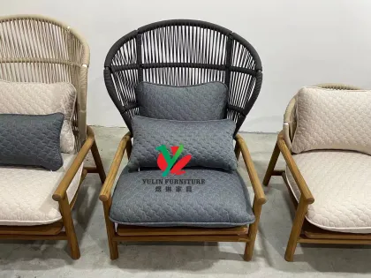 Wooden Outdoor Chair for Balcony Terrace Patio