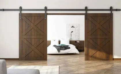 Heavy Duty Apartment Barn Door Hardware: Sliding Barn Door Roller Set