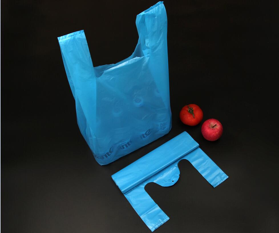 Blue Color T-Shirt Bag for Shopping