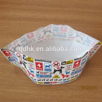 Beautiful plastic foldable dog food bowl/bag