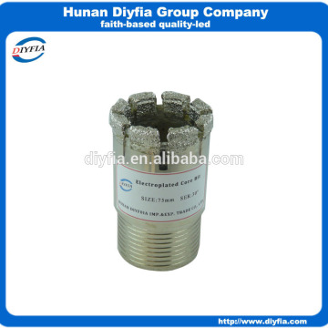 Size 75mm Manufactrual electroplated core drilling bit