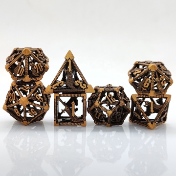 LM God War Rades of Chaos Metal Polyhedral Hollow DND DICE