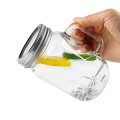 480 ml de frasco de albañil de vidrio transparente con mango