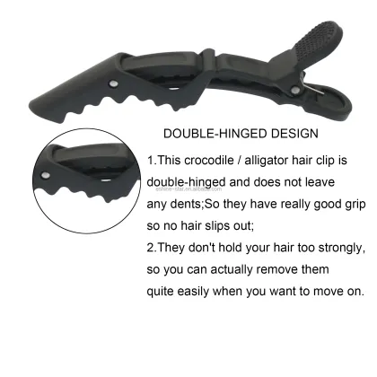 Private Label Alligator and Crocodile Teeth Hair Section Clip