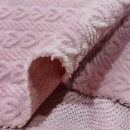 Heart Jade Fox Fleece Jacquard Flannel