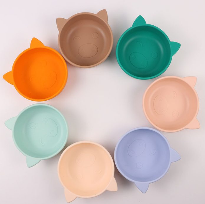 Silicone Pig Shaped Baby Bowls