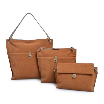 Suede Leather Tan Real Leather Bags Velvet Touch