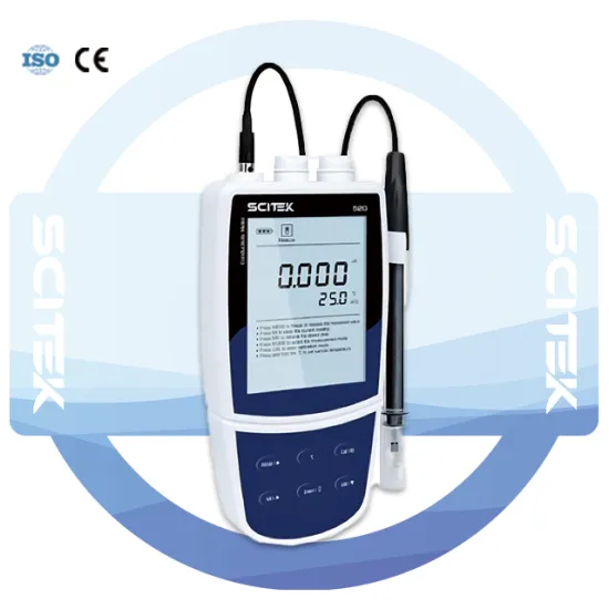 SCITEK Multi-functional Portable Meter: Conductivity, TDS, Resistivity, and Salinity Measurement with Versatile Power Supply