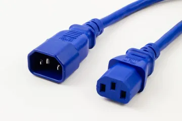 Blue Colour price high voltage IEC 320 C13 to IEC 320 C14 female connector power cable
