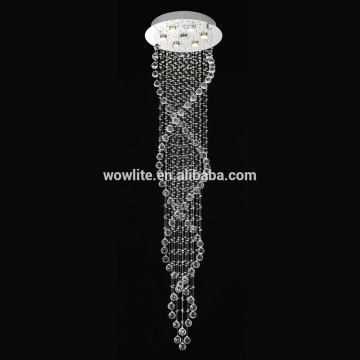 7 light Modern fashion spiral ladder crystal ceiling lamp X1953-7