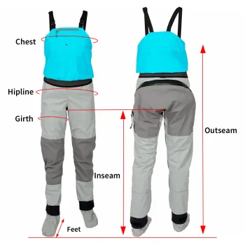 Wader Fishing 3 layers Manufacturer OEM Waterproof Breathable Moisture Permeable Fishing Chest Waders with Stocking