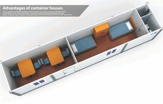 Prefabricated 40ft Container House with PVC floor and galva