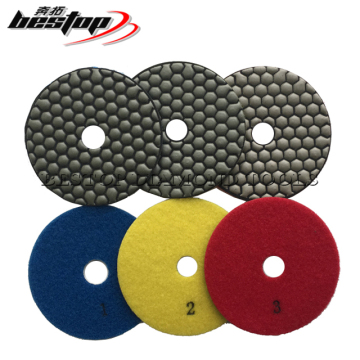 3-Step D100mm Marble Diamond Abrasive Dry Pads