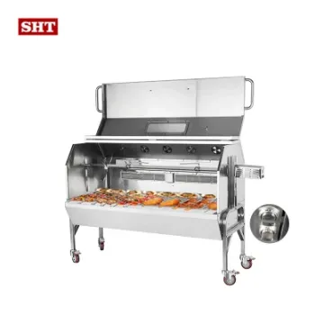 Pig Lamb Spit Rotisserie Barbecue Pictures Mini Camping Outdoor Kitchen Charcoal BBQ Grill