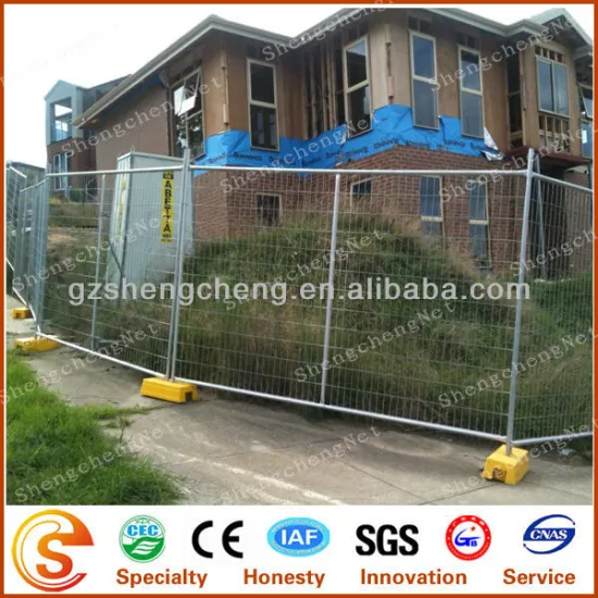 Outdoor temporary pet fencing in the yard garden