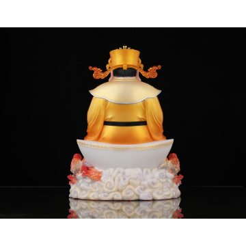 Бела-мармуровы сядзячы Бог багацця Дзевяць Цмокаў