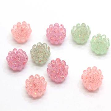 Neue DIY 100pcs 16mm Harz Cute Flower Flatback Stein Hochzeitsknöpfe Craft Scrapbook