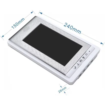 Video Doorbell System, 7 Inches Wired Video Door Phone Intercom Kit Support Monitoring, Unlock, Dual-Way Intercom for villa