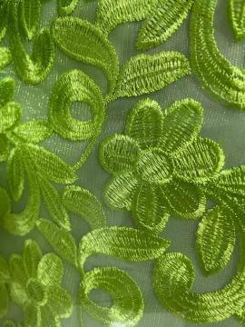organza lace embroidery solid wedding fabric