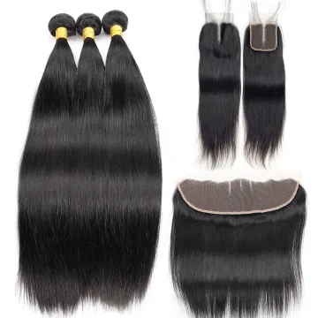 Wholesale 10A ear to ear lace frontal brazilian bundles with lace frontals raw vietnamese burmese hair unprocessed virgin hair