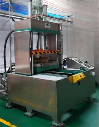 Move-out hot press shaping machine