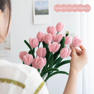 INTODIY Creative Bouquet DIY Decoration: Flowers & Pipe Cleaners Crafting Kits