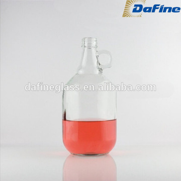 1.5L 2L 3L High quality california wine glass bottle,clear empty glass wine bottle with small handle
