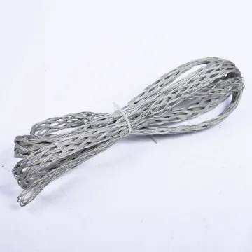 Double head wire mesh grip cable pulling socks