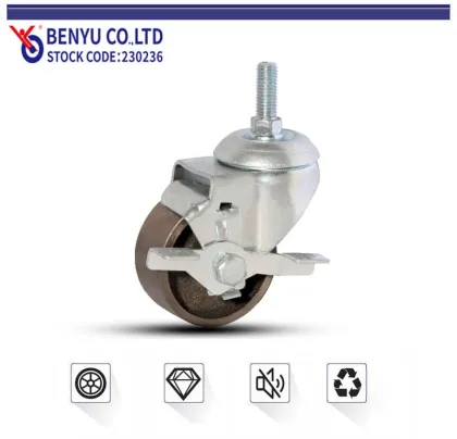 Cast-Iron Side Brake Caster Wheel for Machinery Equipment