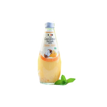 best quality  glass bottle coconut water  mango flavor coconut juice drink