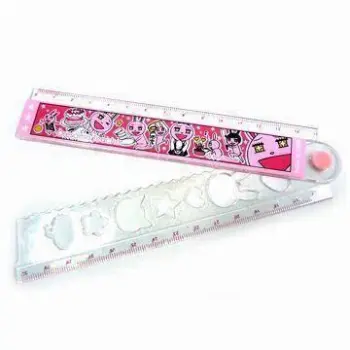 Plastic Ruler, Suitable for Children Stationery, Made of PS Material