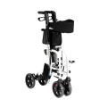 Adjustable Aluminum Rollator and Transport Chair for Adults