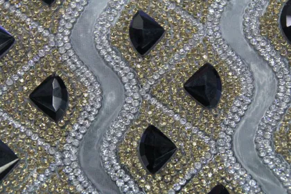 Newest Design Hotfix Swarovski Glass Crystal Mesh Sheet 24*40cm