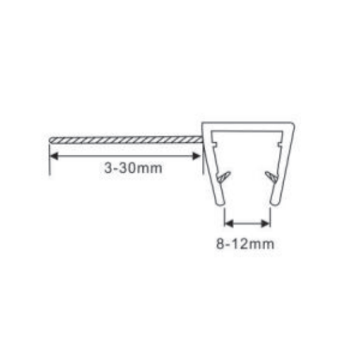 Waterproof Strip F-shaped Glass Shower Door Side Seal Manufactory