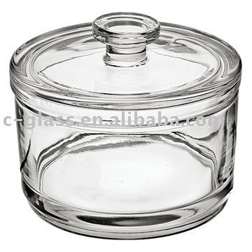 hand press clear glass jar,round jar