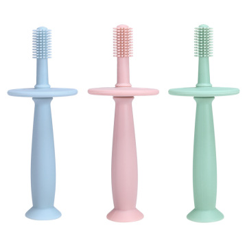 2-in1 Oral Care Silicone Baby Toothbrush Teether