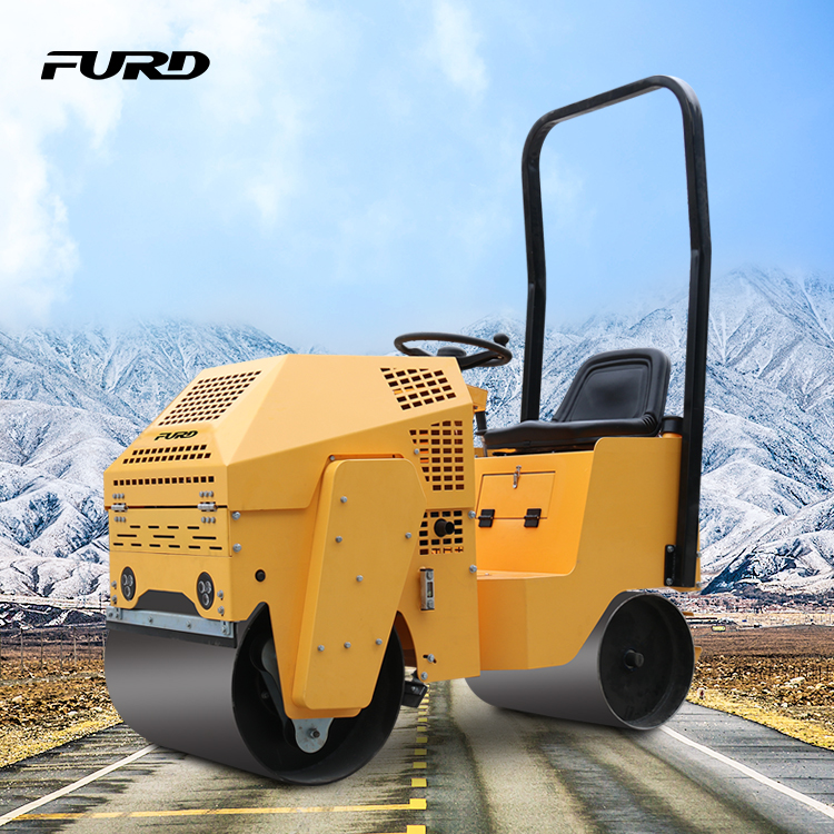 Easy operation 800kg ride on two drums Good compaction effect road roller
