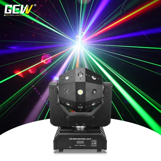 GEVV DMX Professional Stage Lighting Equipment - 16pcs 3in1 Beam Strobe Laser LED Moving Head Light for DJ Party
