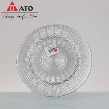 Creative High glass plate Banquet table glass plate