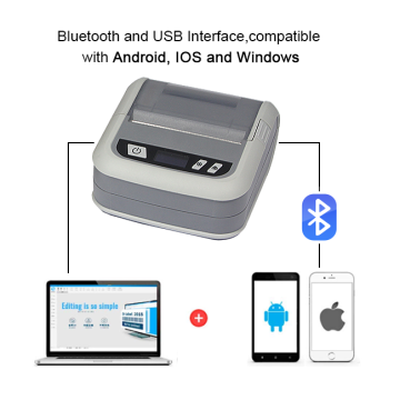 Pencetak Label Bluetooth Pegang Tangan 3 Inci 80mm