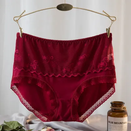 Lace Edge Breathable Invisible Underwear for Women