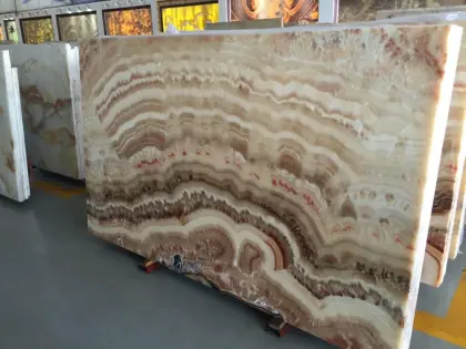 Natural Transparent Red Onyx Marble Jade Stone Slabs Price