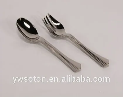 plastic heavy Silver spoon