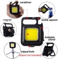 Wason 2022 Nowy ładunek typu-C Super Mini Handy Pocket Cob LED Work Light Plecak Wiszący Lampka Torcha z otwieraczem butelek