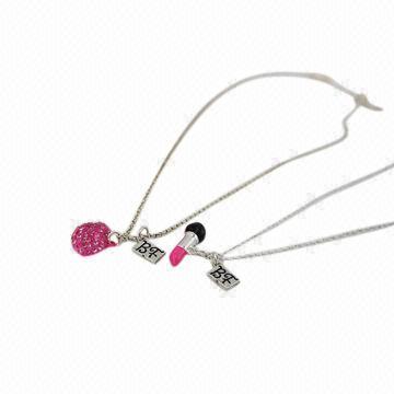 Couple Diamond Statement Lip Pendant Necklace, Cheap for Sale