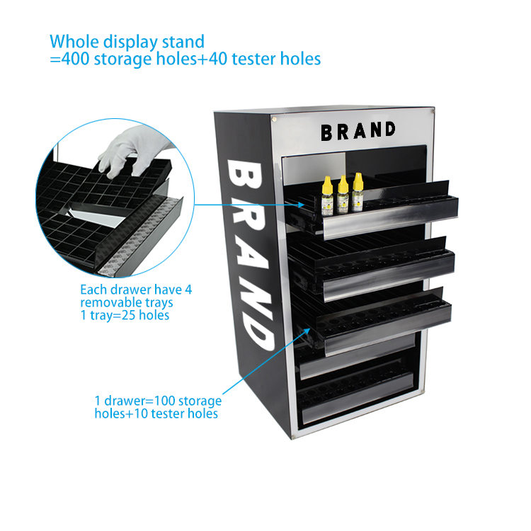 black metal display stand