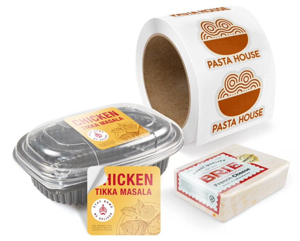 Étiquettes d'emballage d'aliments auto-adhésifs