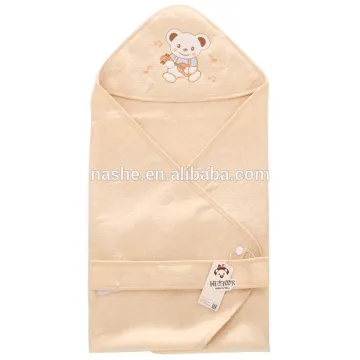 Embroidery organic cotton Newborn baby receiving blanket