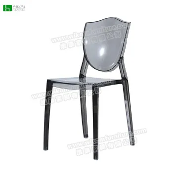 Modern Acrylic Stacking Dining Chair in Clear
