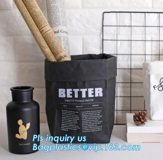 storage washable kraft tyvek washable kraft storage bag, tyvek waterproof collapsible laundry basket,household storage bag